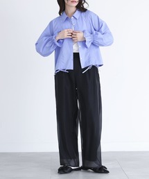 『オーガンジーレイヤードストレートパンツ』
