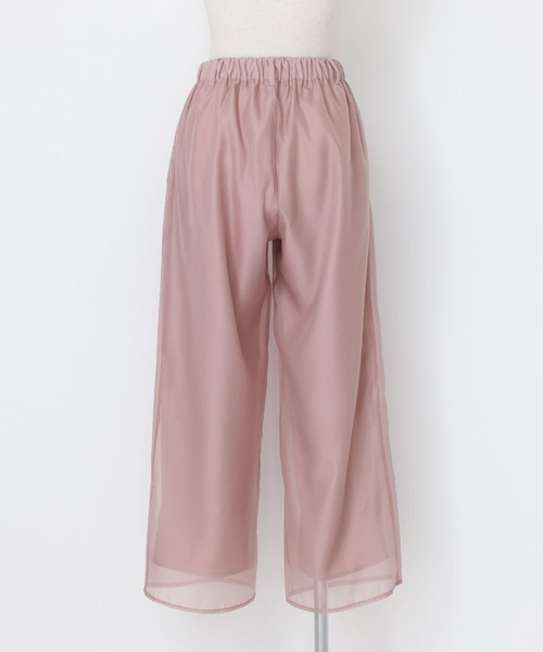 somari imagination（ソマリ イマジネーション）の「『オーガンジーレイヤードストレートパンツ』（その他パンツ・レディース・ピンク/ブラック・2/1）」の6枚目の写真