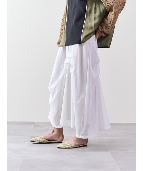 DOLLUPOOPS（ドールアップウップス）の「メッシュタック配色スカート（スカート・レディース・オフホワイト/ブラック・38）」の11枚目の写真