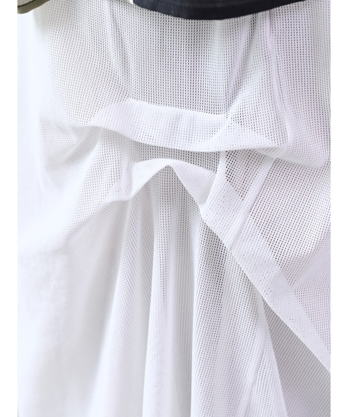 DOLLUPOOPS（ドールアップウップス）の「メッシュタック配色スカート（スカート・レディース・オフホワイト/ブラック・38）」の17枚目の写真