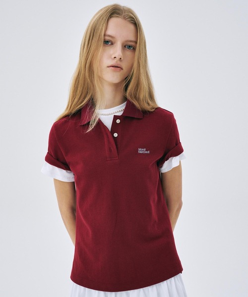Mardi Mercredi 半袖ポロシャツ レッド Mardi Mercredi マルディメクルディ ポロシャツ Tシャツ - メルカリ
