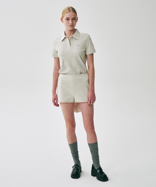 トップス MARDI KNIT SLIMFIT SHIRT PIQUET Knit SlimFit Shirt Piquet in Mint by Mardi Mercredi - societyA
