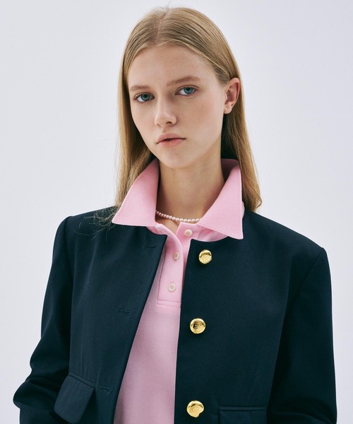 Mardi Mercredi(マルディメクルディ)の「SLIMFIT SHIRT PIQUET ESSENTIAL / スリムフィット シャツ ピケ エッセンシャル(ポロシャツ・レディース・ピンク系その他/ピンク/バーガンディー/イエロー/オートミール・FREE)」の21枚目の写真