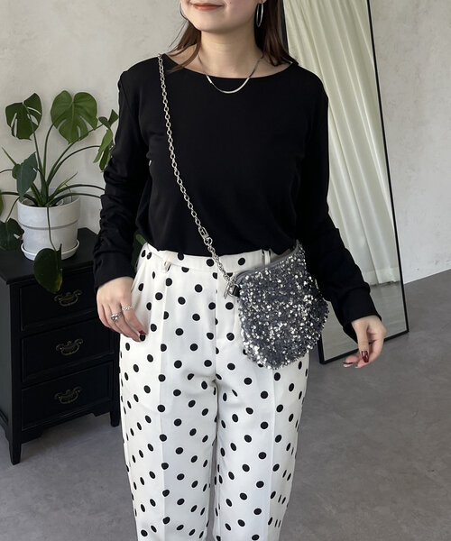 prose verse（プロズヴェール）の「袖シャーリングオーバーサイズシアートップス（Tシャツ/カットソー・レディース・ピンク/オフホワイト/ブラック・FREE）」の14枚目の写真