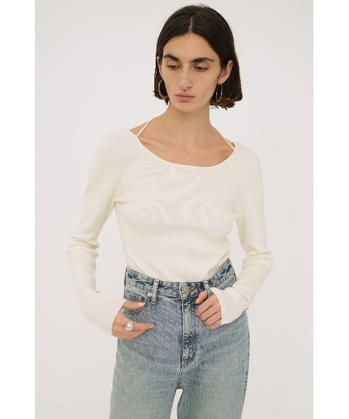 25SS CLANE クラネARRANGE RIBBON KNIT TOPS CLANE（クラネ）の「CLANE/クラネ/ARRANGE RIBBON KNIT TOPS（Tシャツ