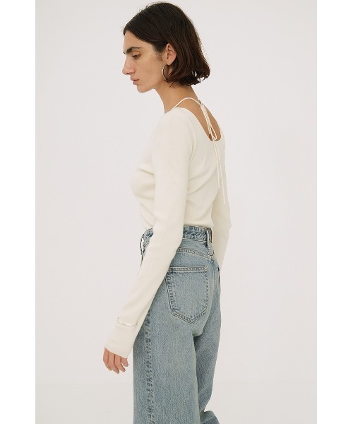 CLANE（クラネ）の「CLANE/クラネ/ARRANGE RIBBON KNIT TOPS（Tシャツ