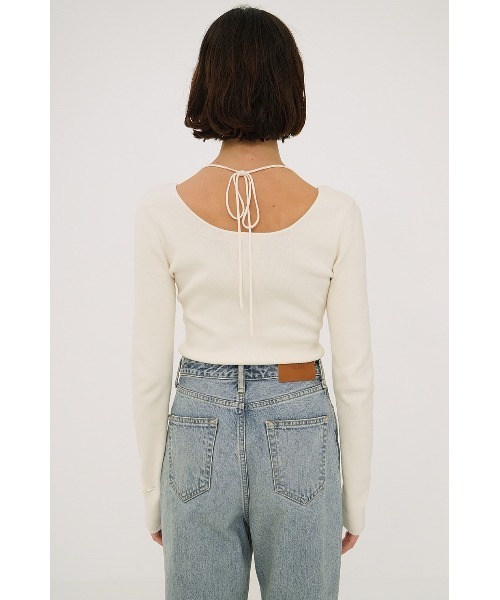CLANE（クラネ）の「CLANE/クラネ/ARRANGE RIBBON KNIT TOPS（T