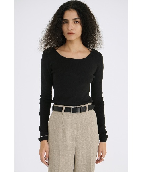 トップス CLANE ARRANGE RIBBON KNIT TOPS ARRANGE RIBBON KNIT TOPS｜TOPS(トップス)｜CLANE OFFICIAL