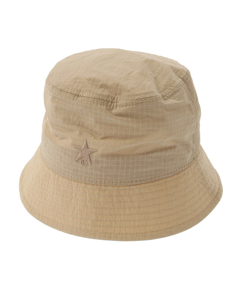 CONVERSE TOKYO(コンバーストウキョウ)の「LIPSTOP STAR★ BUCKET HAT(ハット・レディース・ベージュ/ブルー/ブラック/ライトベージュ・LARGE/SMALL)」の1枚目の写真