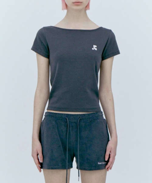 Rest & Recreation (Tシャツ・カットソー) 関税/送料込☆Rest&Recreation☆RR CRYSTAL LOGO CROP TOP (Rest