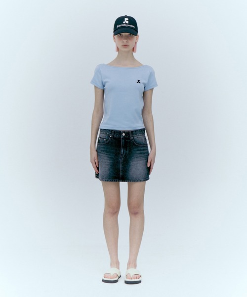 Rest&Recreation（レストアンドレクリエーション）の「Rest&Recreation/レストアンドレクリエーション BACK OPEN TOP バックオープントップ ワンポイント（Tシャツ/カットソー・レディース・ホワイト/スカイブルー/チャコール・FREE）」の18枚目の写真