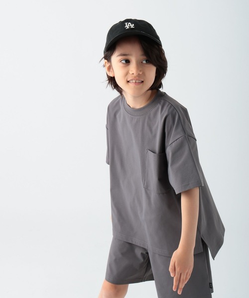 BAYFLOW（ベイフロー）の「[多機能デイリーウェア★]『MULTI B(マルチ・ビー)』Ｔシャツ(KIDS)（Tシャツ/カットソー・キッズ・ライム/チャコール/パープル/ブラック/グレイッシュベージュ/ブルー・110cm/120cm/130cm/140cm/150cm）」の3枚目の写真