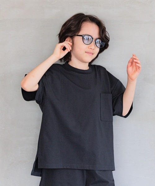 BAYFLOW（ベイフロー）の「[多機能デイリーウェア★]『MULTI B(マルチ・ビー)』Ｔシャツ(KIDS)（Tシャツ/カットソー・キッズ・ライム/チャコール/パープル/ブラック/グレイッシュベージュ/ブルー・110cm/120cm/130cm/140cm/150cm）」の2枚目の写真