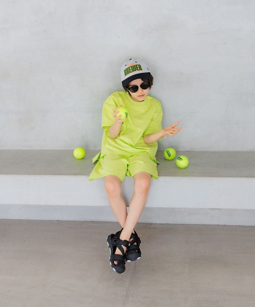 BAYFLOW（ベイフロー）の「[多機能デイリーウェア★]『MULTI B(マルチ・ビー)』Ｔシャツ(KIDS)（Tシャツ/カットソー・キッズ・ライム/チャコール/パープル/ブラック/グレイッシュベージュ/ブルー・110cm/120cm/130cm/140cm/150cm）」の8枚目の写真