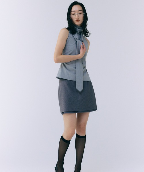 JOSE MOON　NECKTIE SHIRT/ネクタイシャツ NECTIE TOP/ネクタイトップ（Tシャツ/カットソー）｜JOSE MOON（ジョゼ