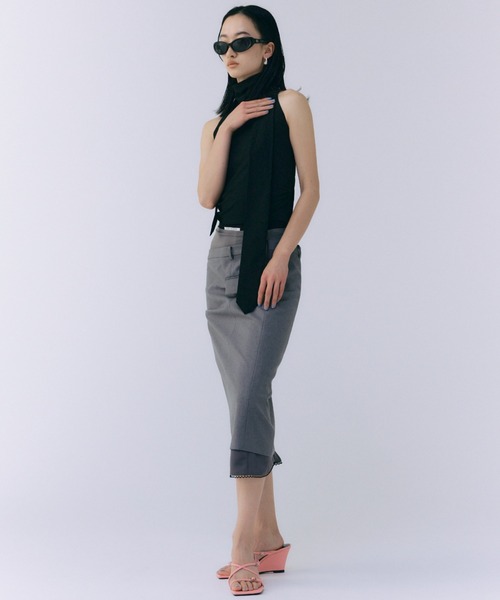 JOSE MOON　NECKTIE SHIRT/ネクタイシャツ NECTIE TOP/ネクタイトップ（Tシャツ/カットソー）｜JOSE MOON（ジョゼ