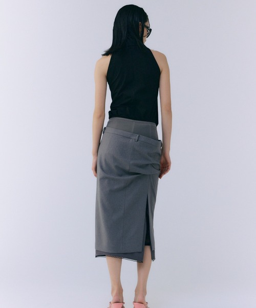 JOSE MOON(ジョゼムーン)の「NECTIE TOP/ネクタイトップ(Tシャツ/カットソー・レディース・ブラック/グレー・36/38)」の17枚目の写真