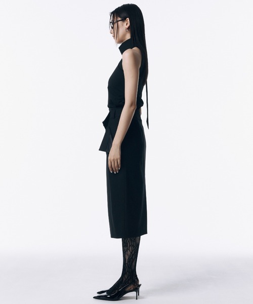 JOSE MOON(ジョゼムーン)の「NECTIE TOP/ネクタイトップ(Tシャツ/カットソー・レディース・ブラック/グレー・36/38)」の6枚目の写真