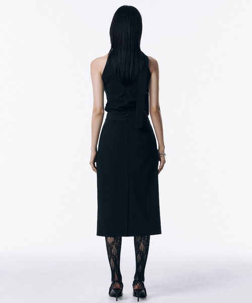 JOSE MOON(ジョゼムーン)の「NECTIE TOP/ネクタイトップ(Tシャツ/カットソー・レディース・ブラック/グレー・36/38)」の7枚目の写真