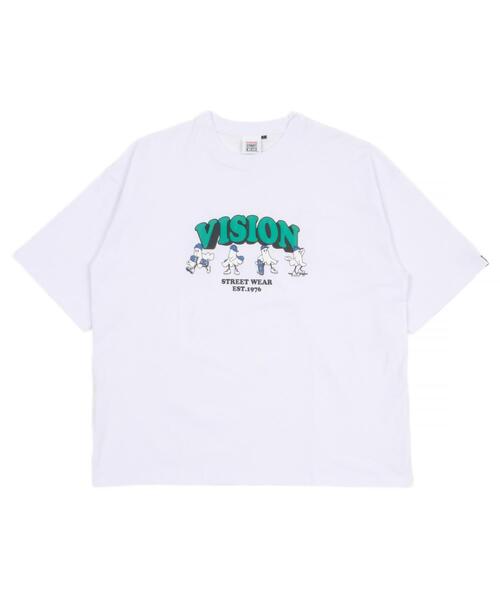 VISION STREET WEAR(ヴィジョンストリートウェア)の「∴WEGO/別注VISIONゴーストスケーターグラフィックT(Tシャツ/カットソー・メンズ・ホワイト/ブラック/ブルー・LARGE/MEDIUM)」の6枚目の写真