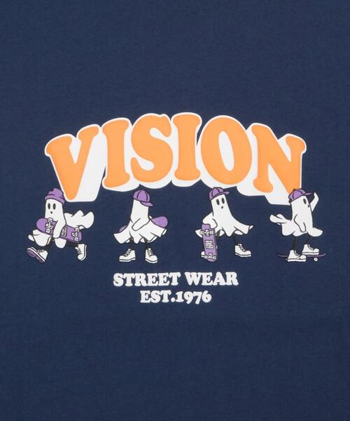 VISION STREET WEAR(ヴィジョンストリートウェア)の「∴WEGO/別注VISIONゴーストスケーターグラフィックT(Tシャツ/カットソー・メンズ・ホワイト/ブラック/ブルー・LARGE/MEDIUM)」の17枚目の写真