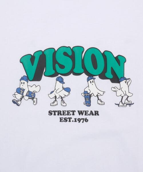 VISION STREET WEAR(ヴィジョンストリートウェア)の「∴WEGO/別注VISIONゴーストスケーターグラフィックT(Tシャツ/カットソー・メンズ・ホワイト/ブラック/ブルー・LARGE/MEDIUM)」の19枚目の写真