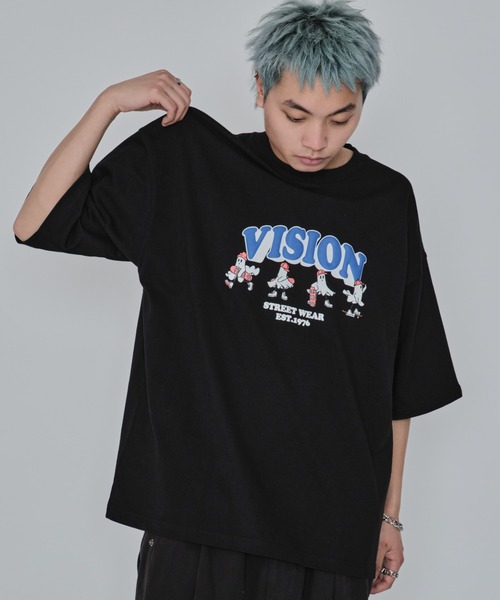 VISION STREET WEAR(ヴィジョンストリートウェア)の「∴WEGO/別注VISIONゴーストスケーターグラフィックT(Tシャツ/カットソー・メンズ・ホワイト/ブラック/ブルー・LARGE/MEDIUM)」の21枚目の写真