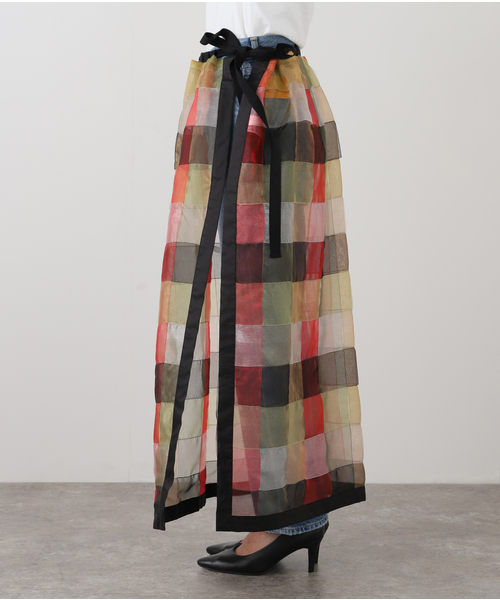 PONTI（ポンティ）の「PONTI See-through Basket Skirt PO1Q008：スカート（スカート・レディース・ブラウン・FREE）」の7枚目の写真