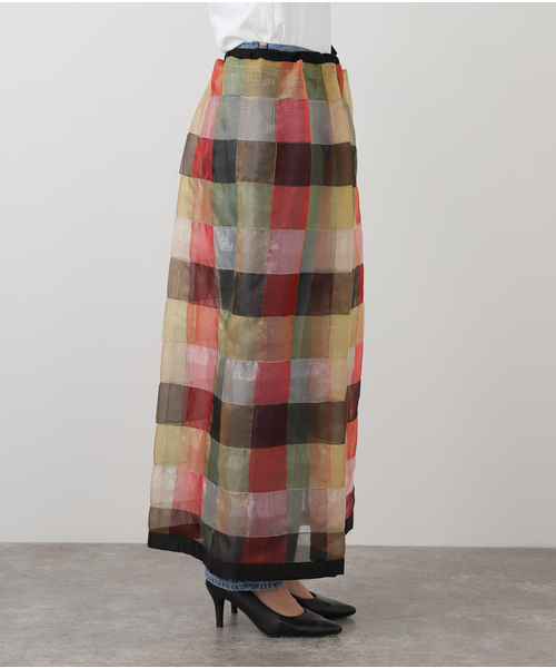 PONTI（ポンティ）の「PONTI See-through Basket Skirt PO1Q008：スカート（スカート・レディース・ブラウン・FREE）」の5枚目の写真