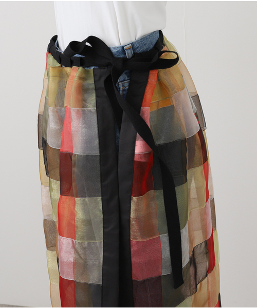 PONTI（ポンティ）の「PONTI See-through Basket Skirt PO1Q008：スカート（スカート・レディース・ブラウン・FREE）」の4枚目の写真