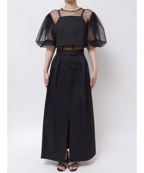 OUNNOUN(オウンノウン)の「【OUNNOUN】ギャバスリットデザインスカート(スカート・レディース・ベージュ/ブラック・MEDIUM/SMALL)」の20枚目の写真