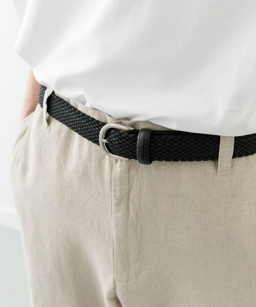 ITEMS URBANRESEARCH(アイテムズ アーバンリサーチ)の「Hawk Belt 1176(ベルト・メンズ・ブラック/オートミール・-)」の2枚目の写真