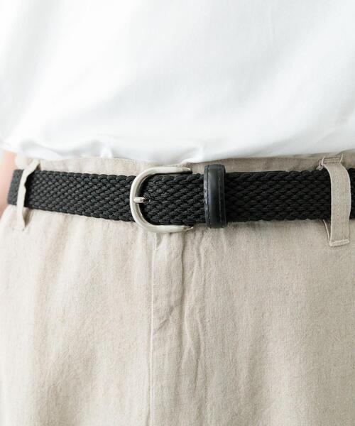 ITEMS URBANRESEARCH(アイテムズ アーバンリサーチ)の「Hawk Belt 1176(ベルト・メンズ・ブラック/オートミール・-)」の3枚目の写真