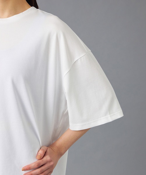 Chacott(チャコット)の「HandsomeCotton オーバーTシャツ(Tシャツ/カットソー・レディース・グリーン/ライトグリーン/ホワイト/ブラック/サーモンピンク・M)」の13枚目の写真