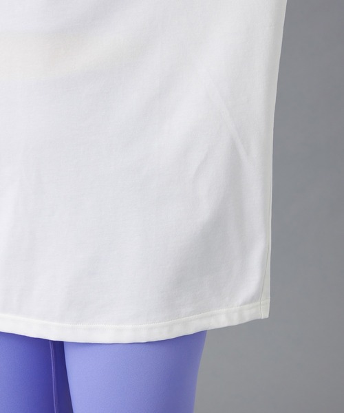 Chacott(チャコット)の「HandsomeCotton オーバーTシャツ(Tシャツ/カットソー・レディース・グリーン/ライトグリーン/ホワイト/ブラック/サーモンピンク・M)」の12枚目の写真