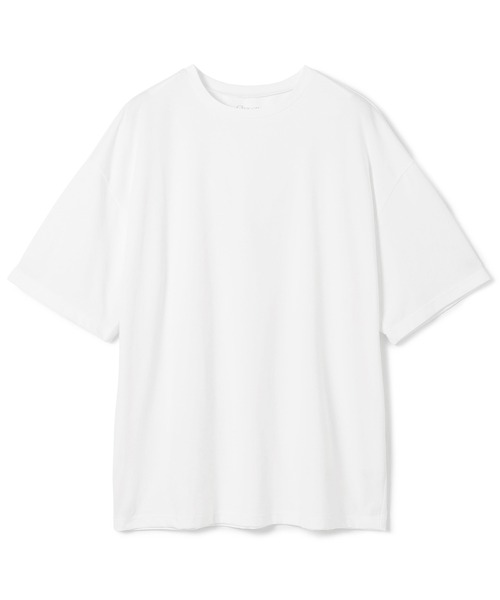 Chacott(チャコット)の「HandsomeCotton オーバーTシャツ(Tシャツ/カットソー・レディース・グリーン/ライトグリーン/ホワイト/ブラック/サーモンピンク・M)」の9枚目の写真