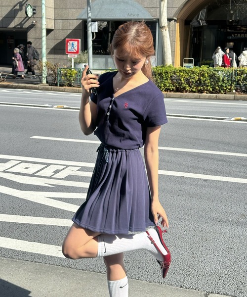 RAY CASSIN Vネックヘンリー胸刺繍半袖Tシャツ WEB限定/お気に入り登録2.6万人】Vネックヘンリー胸刺繍半袖T