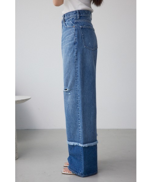 AZUL by moussy(アズールバイマウジー)の「AZUL DENIM スウィッチングバイカラーデニム(デニムパンツ・レディース・ブルー/ライトブラック・SMALL/MEDIUM)」の10枚目の写真