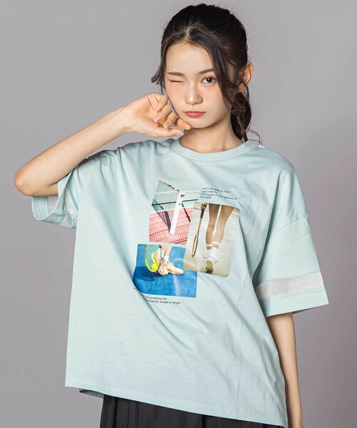 ZIDDY（ジディ）の「フォトプリント半袖Tシャツ(130~160cm)（Tシャツ/カットソー・キッズ・グリーン/ブラック/ホワイト・150cm/140cm/FREE/130cm）」の3枚目の写真