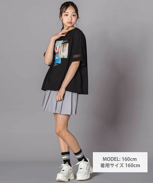 ZIDDY（ジディ）の「フォトプリント半袖Tシャツ(130~160cm)（Tシャツ/カットソー・キッズ・グリーン/ブラック/ホワイト・150cm/140cm/FREE/130cm）」の4枚目の写真