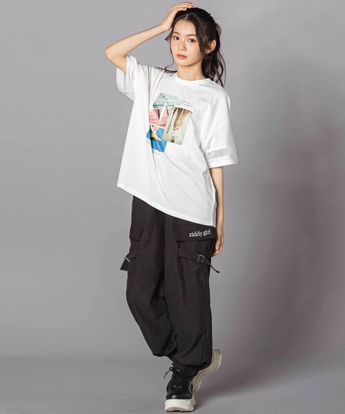 ZIDDY（ジディ）の「フォトプリント半袖Tシャツ(130~160cm)（Tシャツ/カットソー・キッズ・グリーン/ブラック/ホワイト・150cm/140cm/FREE/130cm）」の6枚目の写真