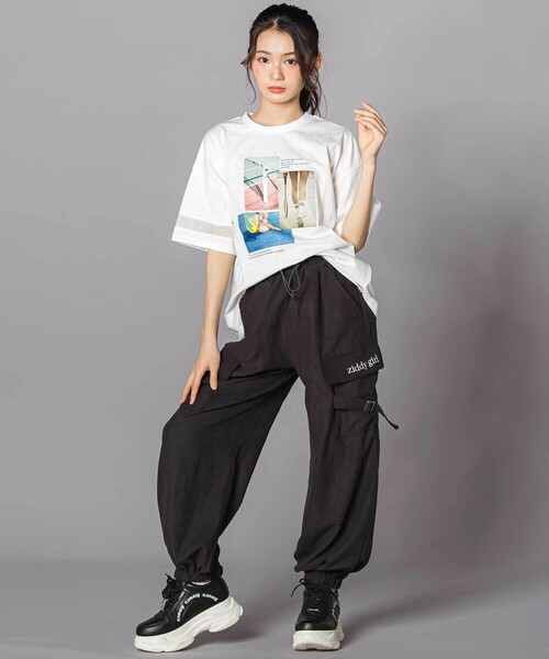 ZIDDY（ジディ）の「フォトプリント半袖Tシャツ(130~160cm)（Tシャツ/カットソー・キッズ・グリーン/ブラック/ホワイト・150cm/140cm/FREE/130cm）」の9枚目の写真