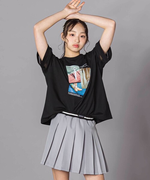 ZIDDY（ジディ）の「フォトプリント半袖Tシャツ(130~160cm)（Tシャツ/カットソー・キッズ・グリーン/ブラック/ホワイト・150cm/140cm/FREE/130cm）」の11枚目の写真