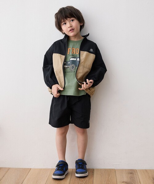 ANY（エニィ）の「スタンドカラー ウインドブレーカー（ブルゾン・キッズ・ブラック系/ブルー系/ライトイエロー系・110/100/120/130）」の5枚目の写真