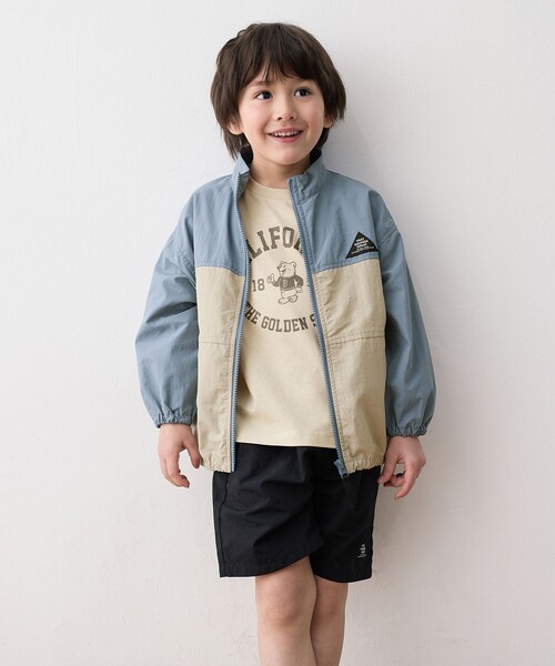 ANY（エニィ）の「スタンドカラー ウインドブレーカー（ブルゾン・キッズ・ブラック系/ブルー系/ライトイエロー系・110/100/120/130）」の10枚目の写真