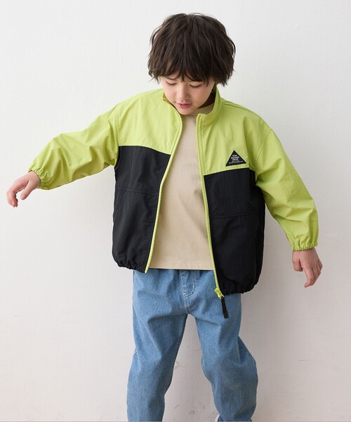 ANY（エニィ）の「スタンドカラー ウインドブレーカー（ブルゾン・キッズ・ブラック系/ブルー系/ライトイエロー系・110/100/120/130）」の14枚目の写真