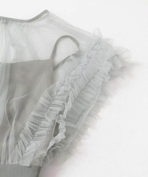URBAN RESEARCH ROSSO WOMEN(アーバンリサーチ ロッソ)の「チュールドッキングオールインワン(ワンピース・レディース・ブラック/ミント・36/38)」の4枚目の写真