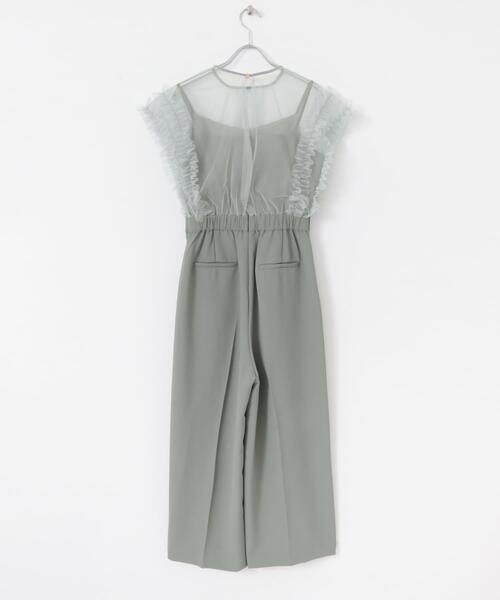 URBAN RESEARCH ROSSO WOMEN(アーバンリサーチ ロッソ)の「チュールドッキングオールインワン(ワンピース・レディース・ブラック/ミント・36/38)」の6枚目の写真