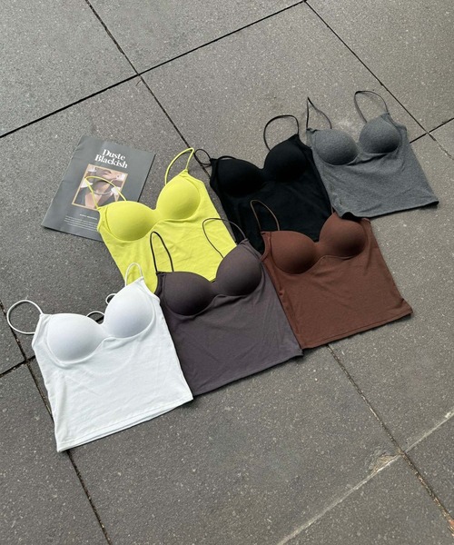 aimoha(アイモハ)の「カップ付きキャミソール (SS)(キャミソール・レディース・ホワイト/ブラック/イエロー/チョコ・FREE)」の18枚目の写真