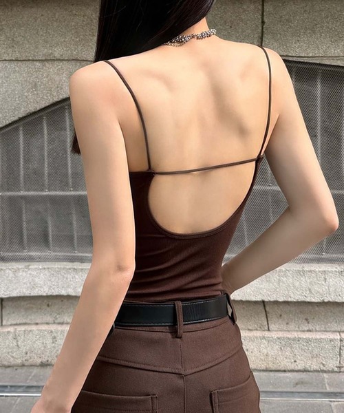 aimoha(アイモハ)の「カップ付きキャミソール (SS)(キャミソール・レディース・ホワイト/ブラック/イエロー/チョコ・FREE)」の11枚目の写真